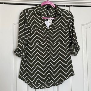 Express button up blouse